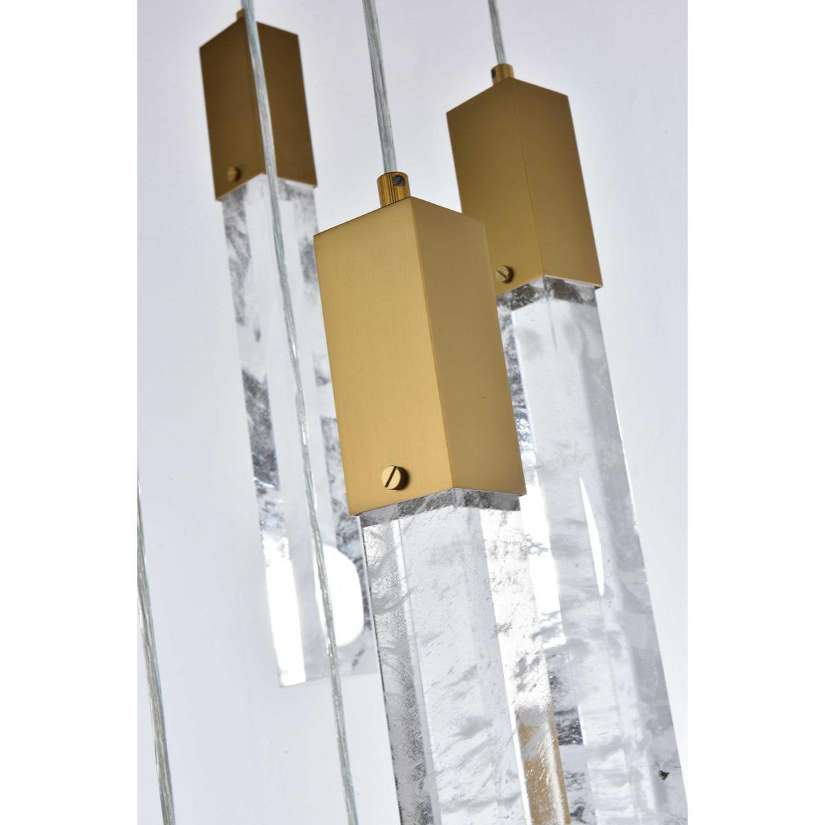 Aurora 8 Light Pendant, Satin GoldBy Elegant Furniture & Lighting