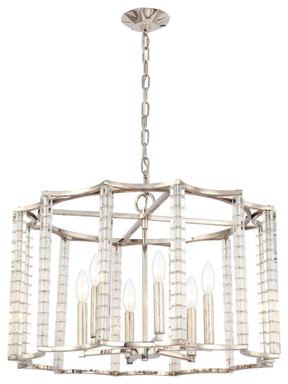 Crystorama Lighting Group 8856 Carson 6 Light 28"W Crystal - Polished NickelBy Crystorama Lighting
