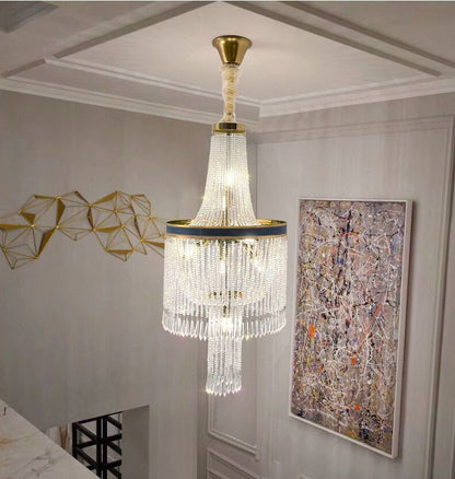 Deiva Marina | Luxury Large Spiral Crystal Chandelier for StaircaseBy Miron Demid LLC