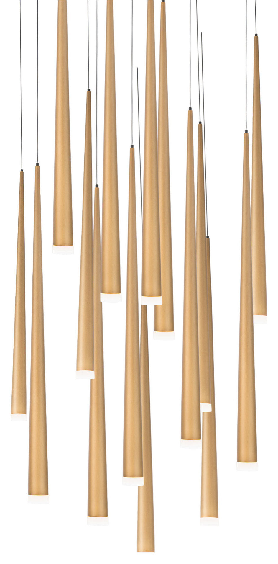 Modern Forms PD-41815R Cascade 15 Light 23"W LED Crystal Multi - Aged BrassBy Modern Forms