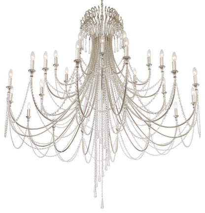 Arcadia 28 Light Antique Silver ChandelierBy Crystorama Lighting