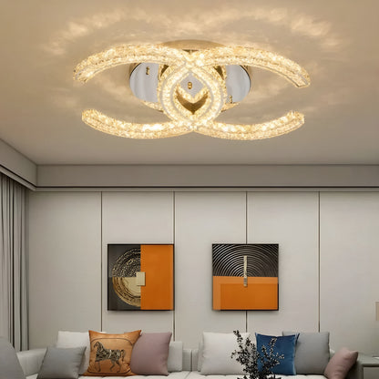Aicurzio | Fashionable Luxury Crystal Gold Chandelier, 59.1x39.4'By Miron Demid LLC