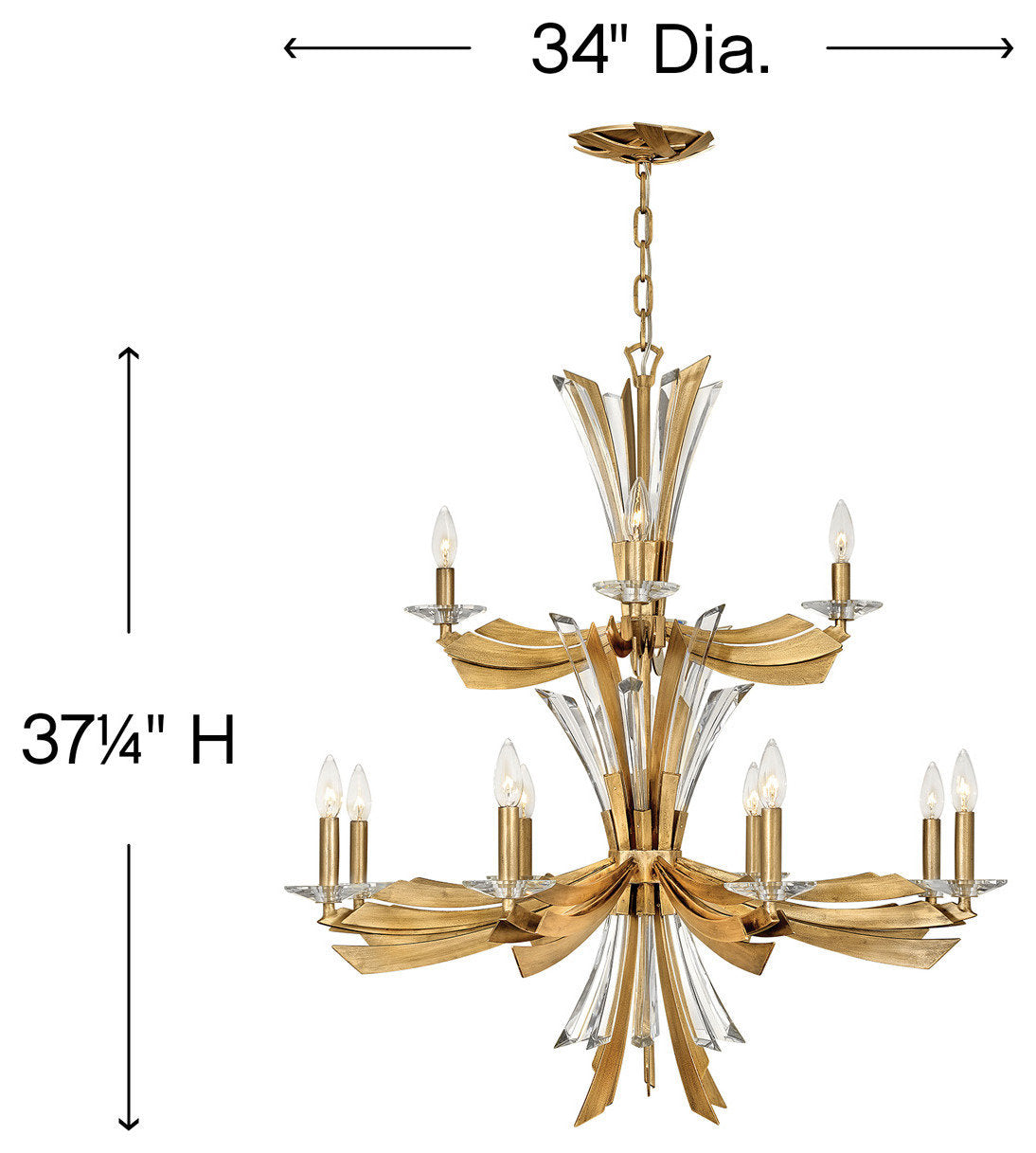 Fredrick Ramond Vida Medium Multi Tier, Burnished GoldBy Hinkley