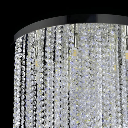 Acireale | Modern Drum LED Ceiling Chandelier, Gold, Dia31.5", Cool Light, DimmableBy Miron Demid LLC