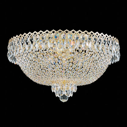 Camelot 6-Light Close to Ceiling in Polished Gold With Clear Gemcut CrystalBy Schonbek