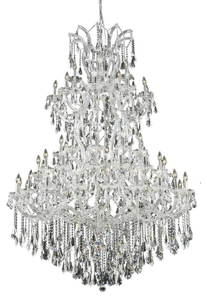 2801 Maria Theresa Collection Large Hanging Fixture, Clear, Royal CutBy Elegant Furniture & Lighting