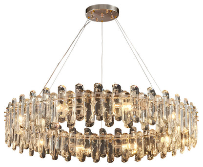 Agnadello | Creative Сrystal Ring Ceiling LED Chandelier for Bedroom, Large - Dia39.4"/ Dia100cm, Warm Light, Non-DimmableBy Miron Demid LLC