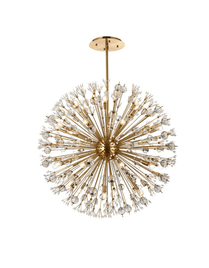 Victor 44" Crystal Starburst Round Pendant, GoldBy Home Living