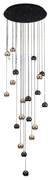 Multi Pendant Modern Foyer Chandelier, 20 LightsBy Morsale.com