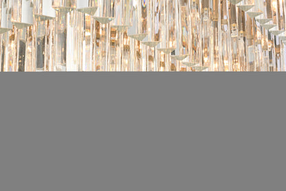 Elegant Lighting 1201S34 Sydney 21 Light 34"W Crystal Waterfall - Matte BlackBy Elegant Furniture & Lighting
