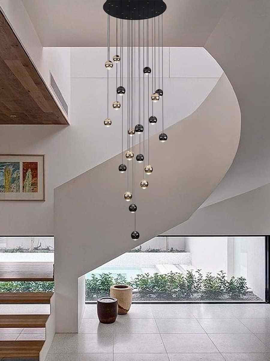 MIRODEMI? Laigueglia | Crystal LED Chandelier with Hanging Balls, Gold, 36 Lights, Cool Light, DimmableBy Miron Demid LLC