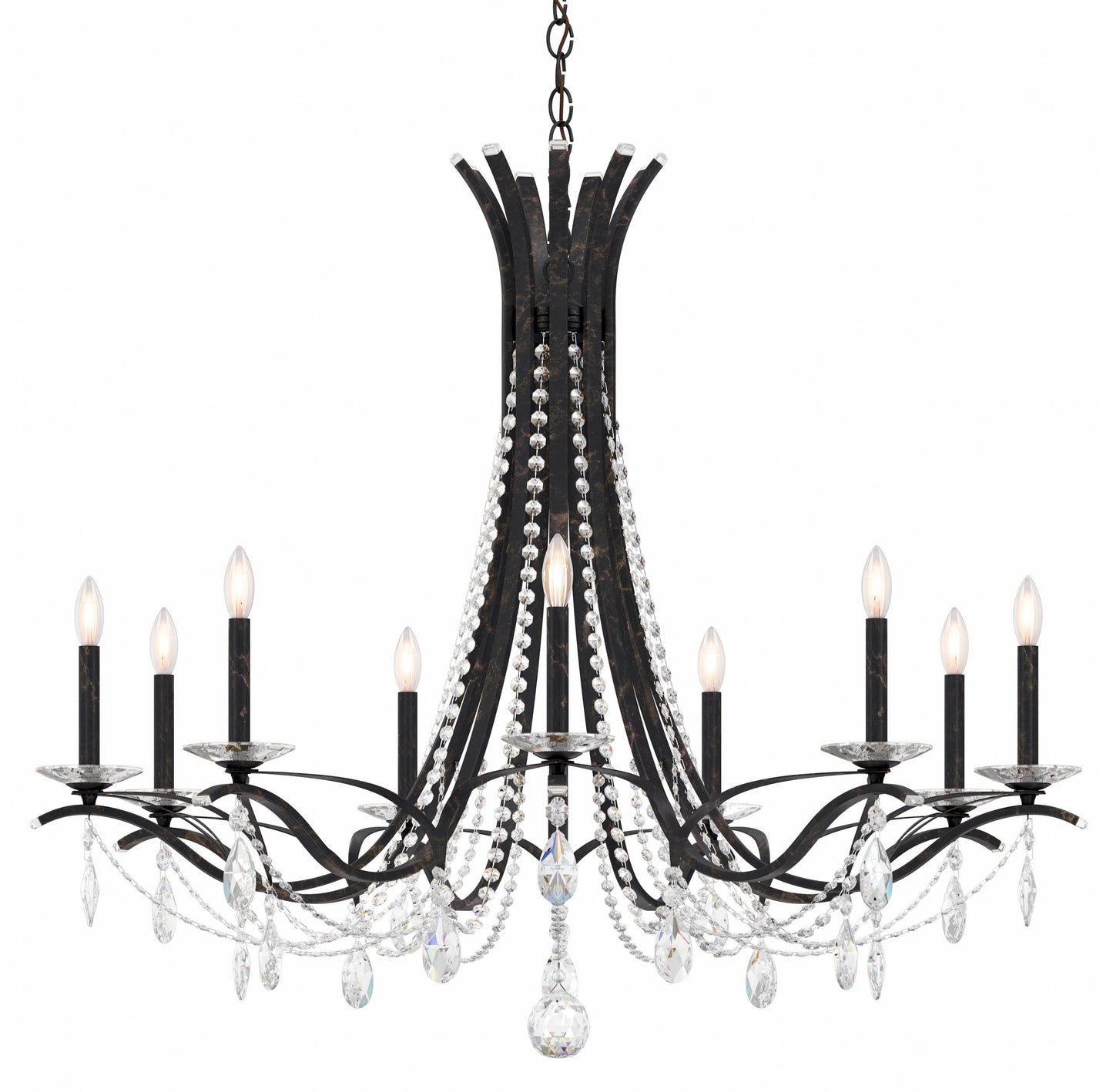 Schonbek Va8339N-76S 9 Light Crystal Chandelier, Heirloom BronzeBy Schonbek