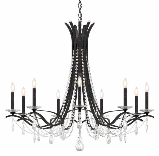 Schonbek Va8339N-76S 9 Light Crystal Chandelier, Heirloom BronzeBy Schonbek