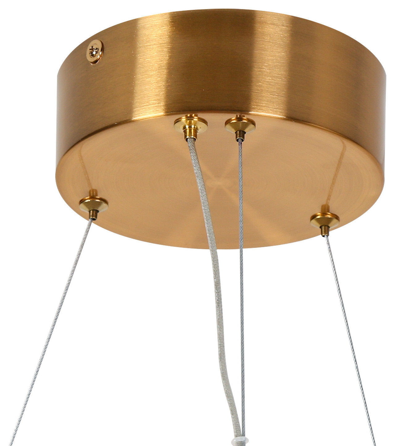 LNC Broderick 1-Light 25.6" Modern Empire Crystal LED Chandelier, BrassBy LNC