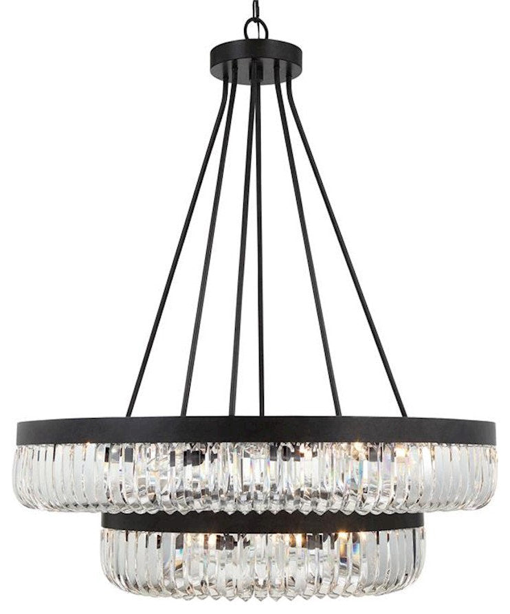 Crystorama Alister 26 Light Chandelier, Charcoal BronzeBy Crystorama Lighting