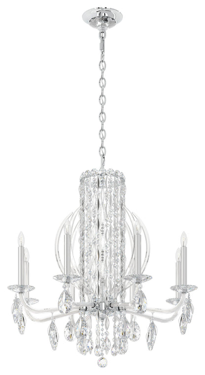 Schonbek Rs8308N-401S 8 Light Crystal Chandelier, Polished Stainless SteelBy Schonbek