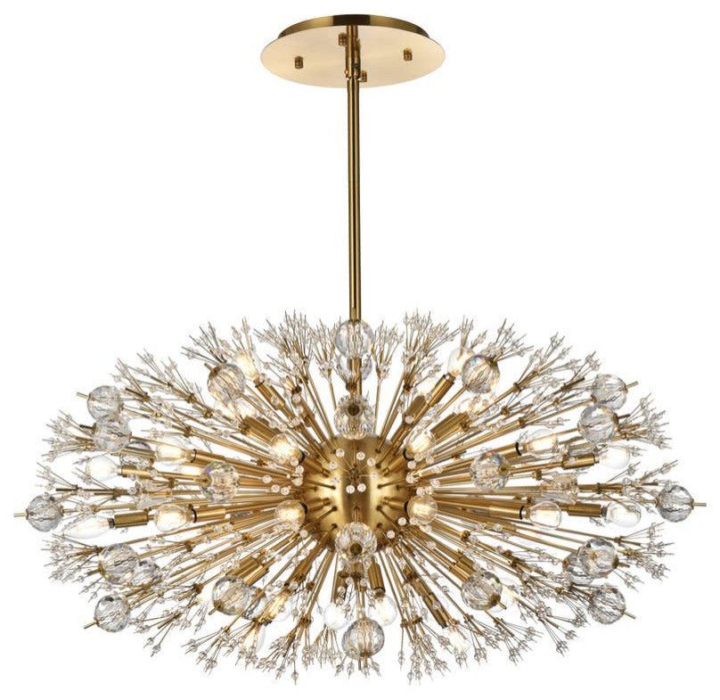 Elegant Lighting 2500D42 Vera 38 Light 42"W Oval Crystal Sputnik - BlackBy Elegant Furniture & Lighting
