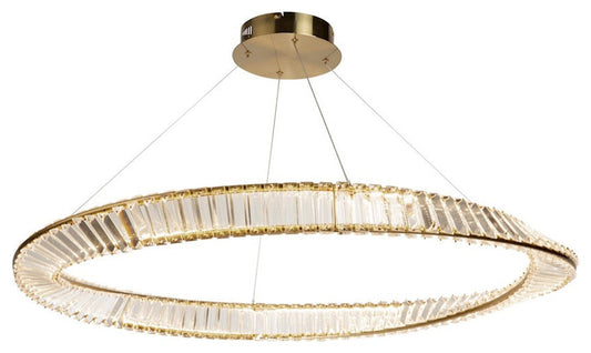 Artcraft Stella 60W LED Pendant, Brushed Brass/Clear, AC6722BBBy ARTCRAFT Lighting