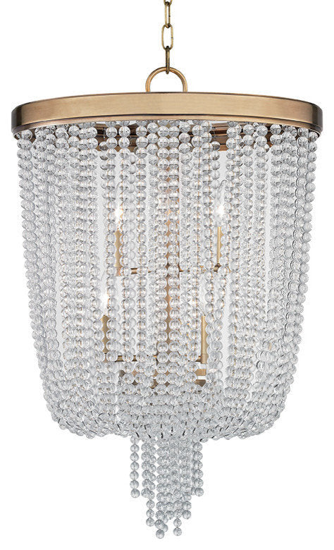 Royalton, 8 Light Pendant, Aged Brass Finish, Crystal ShadeBy Hudson Valley Lighting