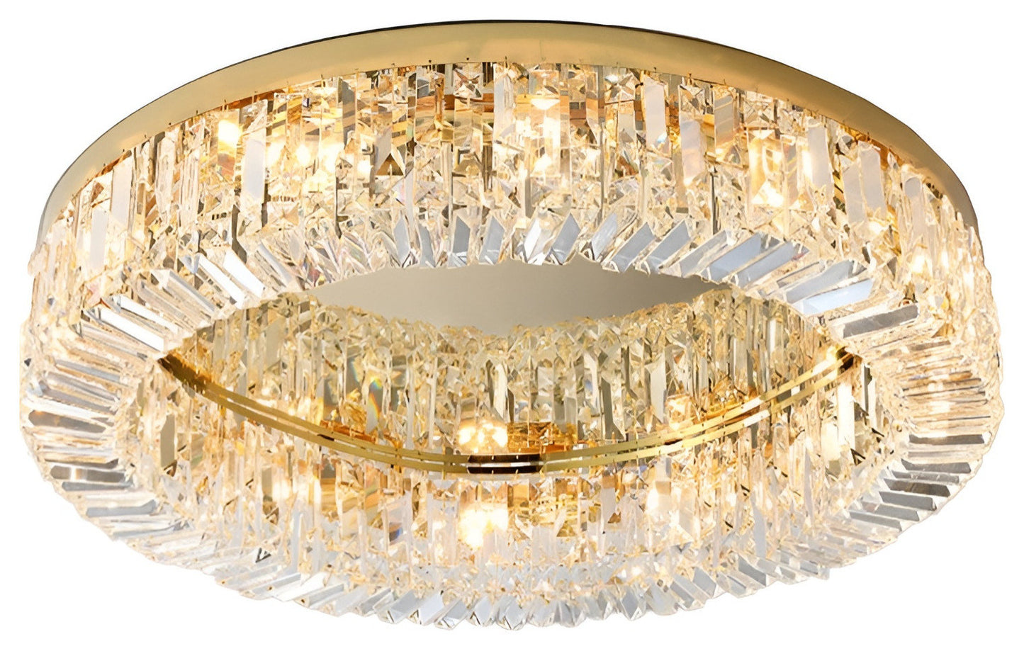 Carcare | Eminent Drum Crystal Chandelier for Ceiling, Gold, 39.4''By Miron Demid LLC