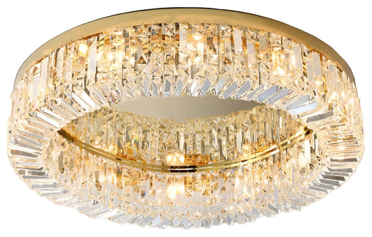 Carcare | Eminent Drum Crystal Chandelier for Ceiling, Gold, 39.4''By Miron Demid LLC