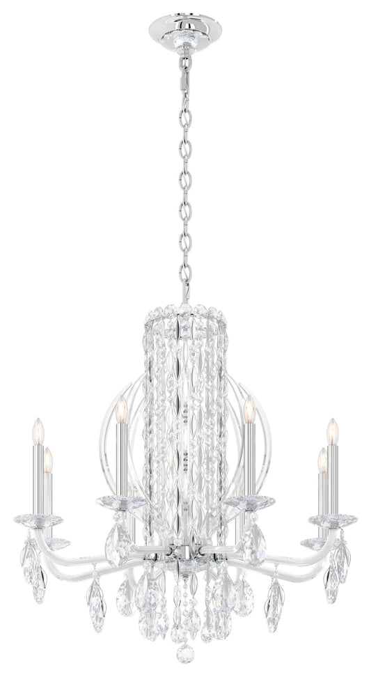 Schonbek Rs8308N-401S 8 Light Crystal Chandelier, Polished Stainless SteelBy Schonbek