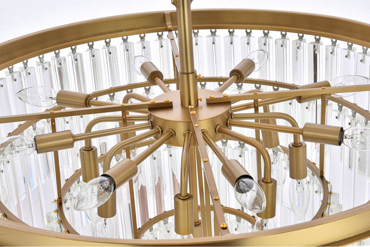 Elegant Lighting Sydney 32" Round Crystal ChandelierBy Elegant Furniture & Lighting