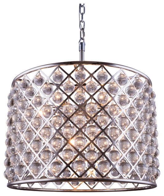 Madison 8 Light Pendant, Polished NickelBy Elegant Furniture & Lighting