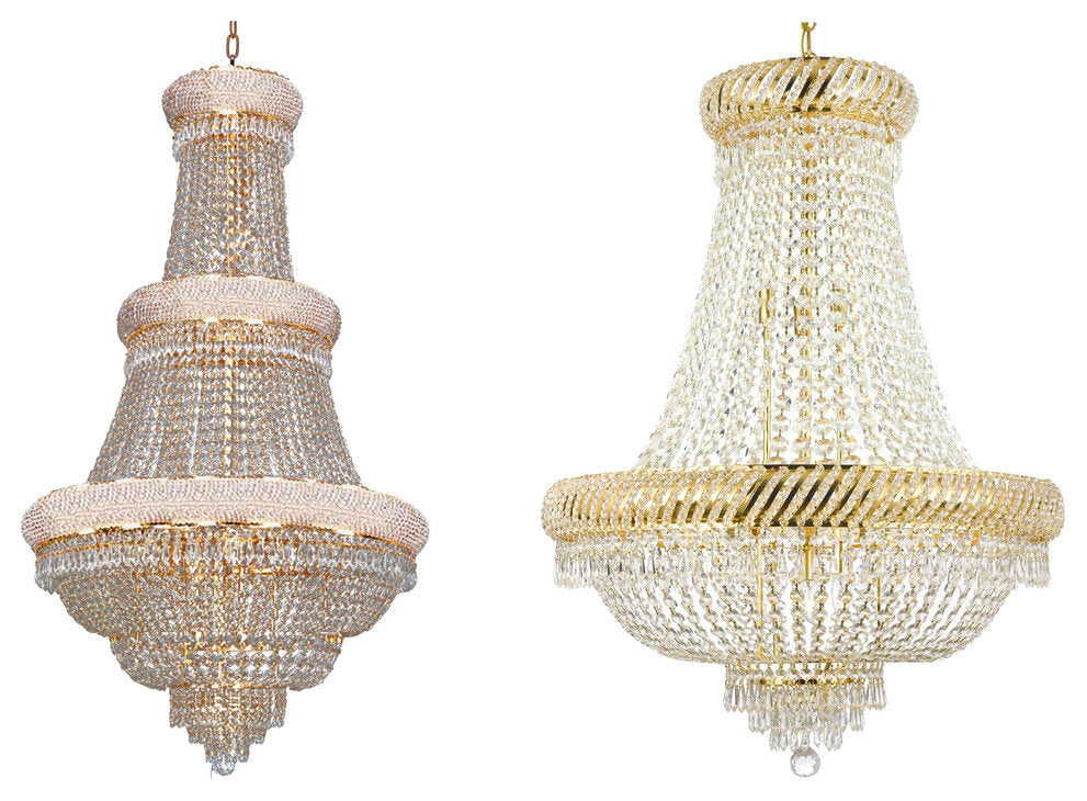 French Empire Empress Crystal Chandelier 2-Piece SetBy HarrisonLane510