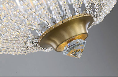Imperia | Gorgeous Crystal Copper LED Chandelier for Dining Room, Bedroom, Dia29.5xh20.5"By Miron Demid LLC
