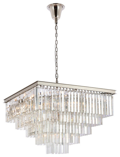 Elegant Lighting 34" Square Crystal ChandelierBy Elegant Furniture & Lighting