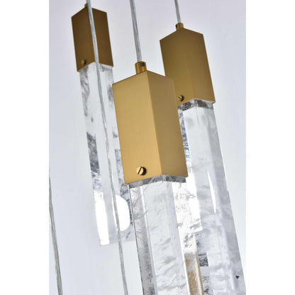 Aurora 9 Light Pendant, Satin GoldBy Elegant Furniture & Lighting