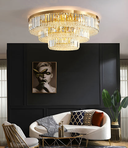 Affi | Contemporary crystal ceiling chandelier, 31.5"By Miron Demid LLC