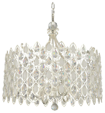 Allegri Prive 10 Light Pendant, 2-Tone Silver, Firenze ClearBy Allegri Crystal by Kalco Lighting