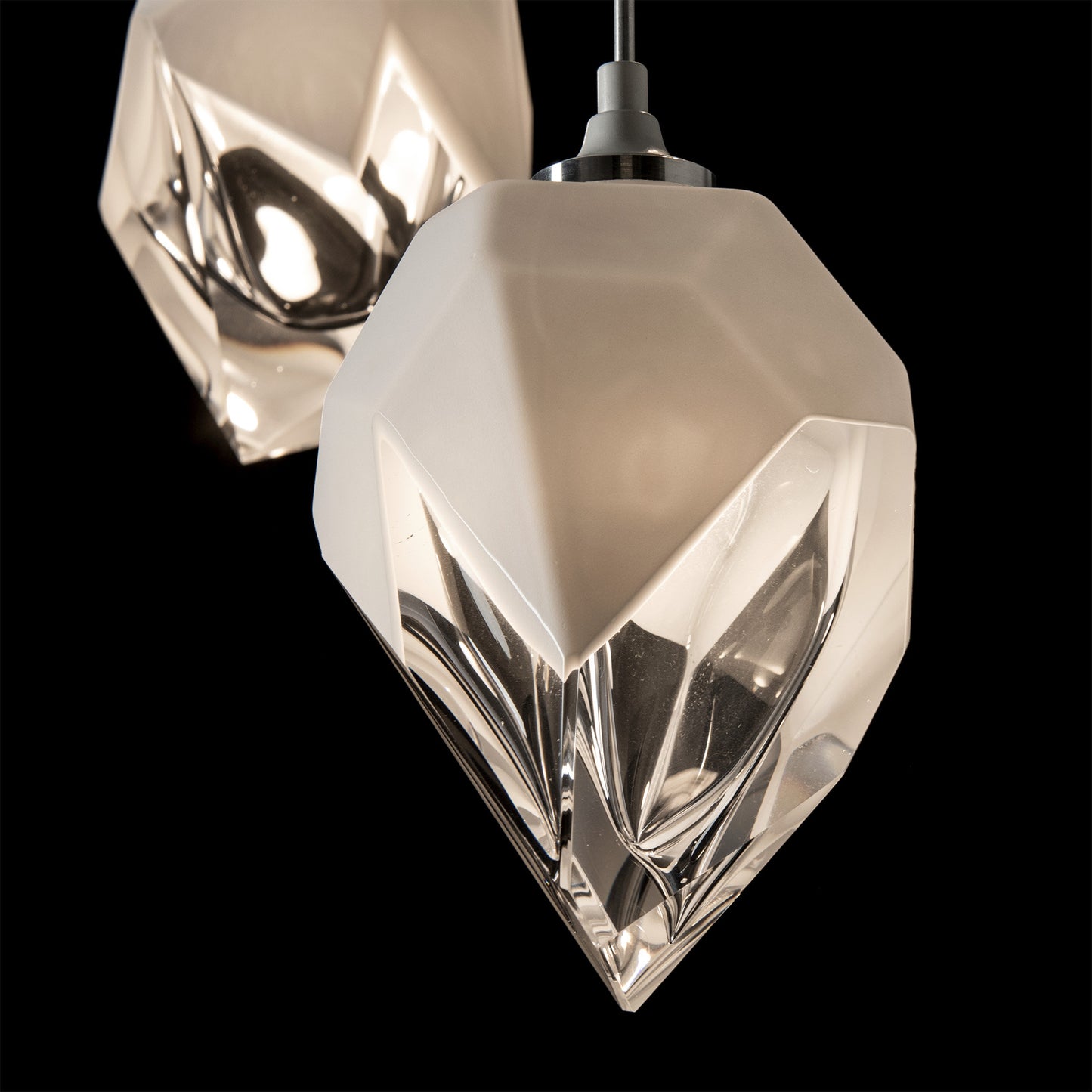 Chrysalis 5-Light Mixed Crystal Pendant White Finish- Long, White CrystalBy Hubbardton Forge