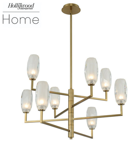 Kalco Lighting June LED Chandelier in Winter Brass, 8By KALCO LIGHTING
