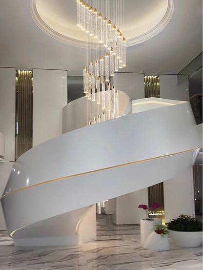 Varazze | Shimmering Magic Gold Crystal Pendant Chandelier, 100 Lights, Cool LightBy Miron Demid LLC