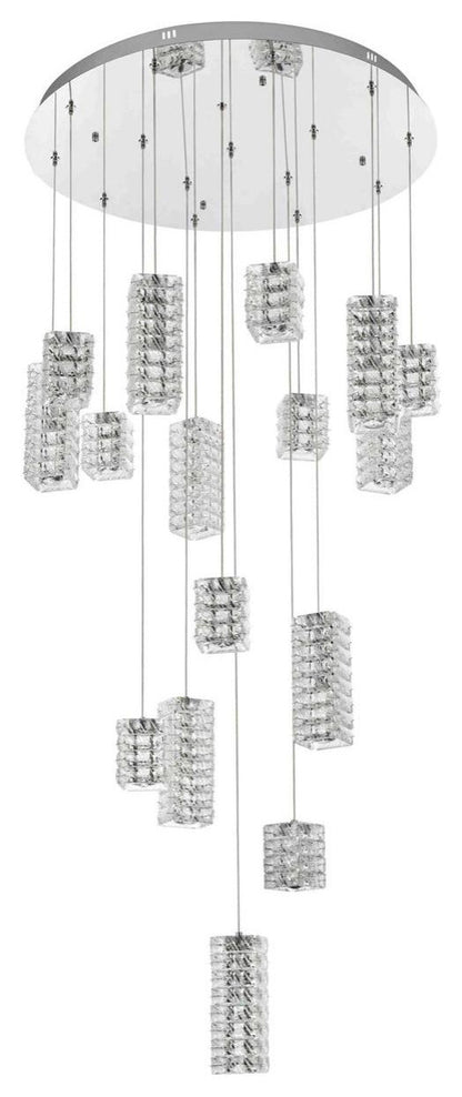 Aston 16 Light Pendant, ChromeBy Elegant Furniture & Lighting
