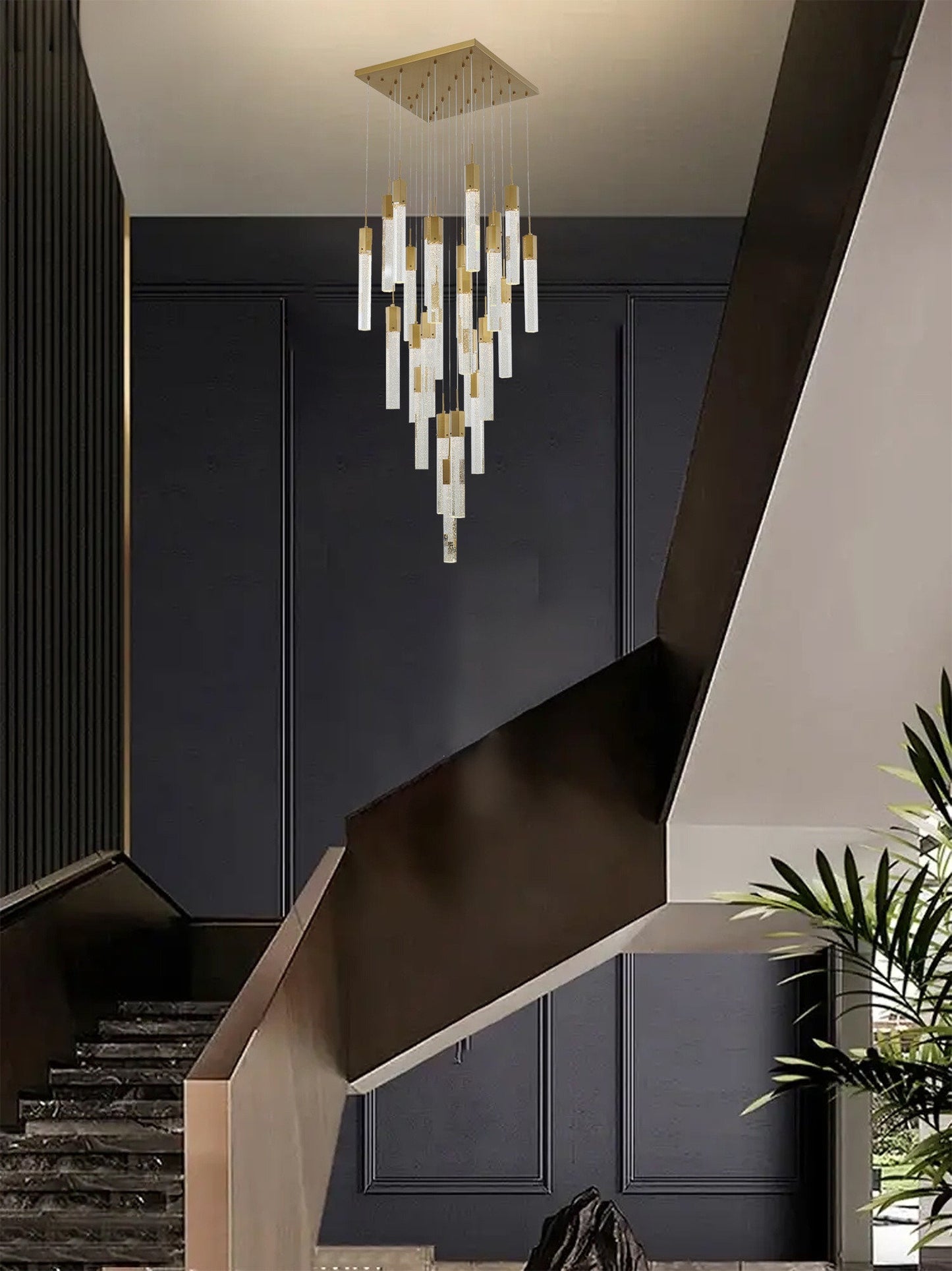 25-Light Gold Stainless Steel Chandelier With CrystalsBy Design Living