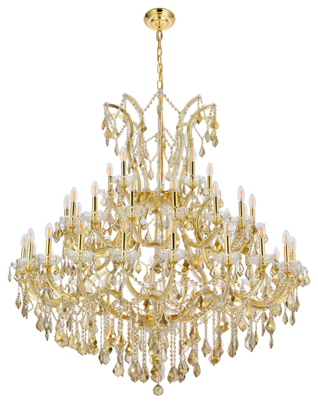 Elegant Lighting 2800G52-GT/RC Maria Theresa 41 Light 52"W - GoldBy Elegant Furniture & Lighting
