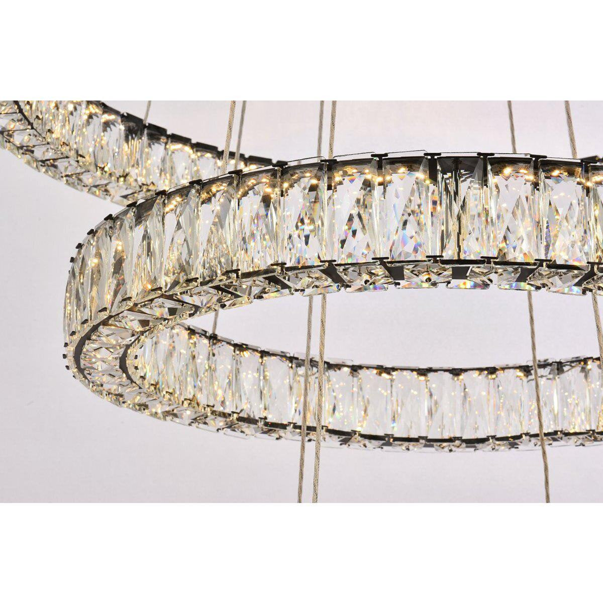 Monroe 4 Light Chandelier, BlackBy Elegant Furniture & Lighting