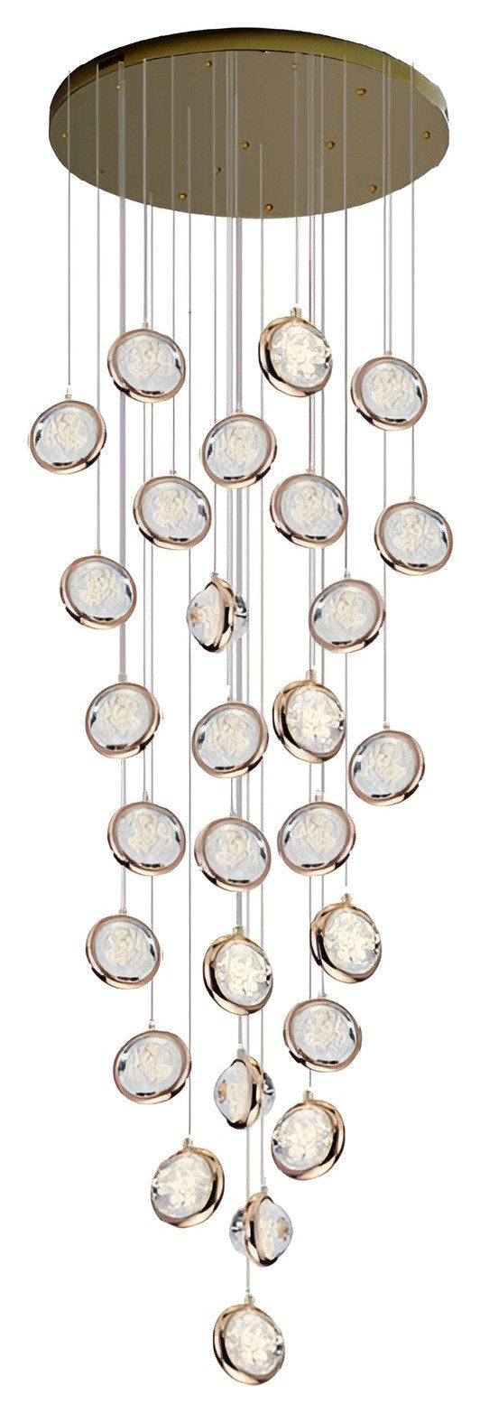 Corniglia | Staircase Crystal Chandelier, 15 LightsBy Miron Demid LLC