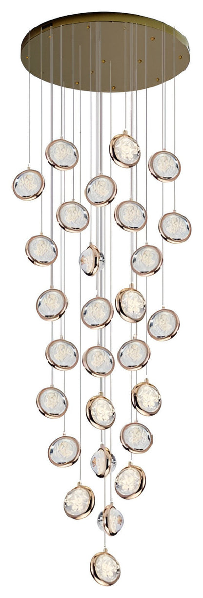 Corniglia | Staircase Crystal Chandelier, 15 LightsBy Miron Demid LLC