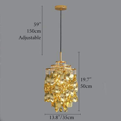Albiano d'Ivrea Crystal Pendant Chandelier, Chrome, 3 Lights, Warm LightBy Miron Demid LLC