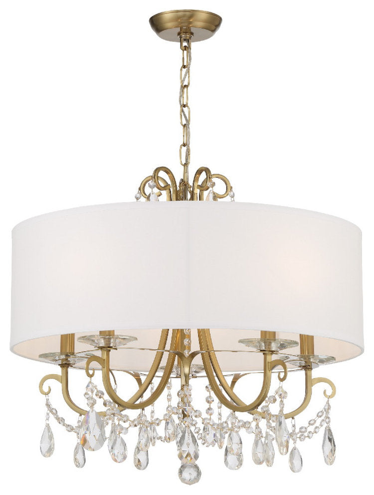 Othello 5 Light Vibrant Gold ChandelierBy Crystorama Lighting