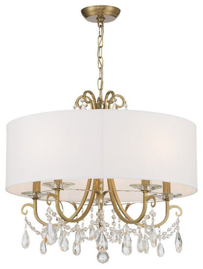 Othello 5 Light Vibrant Gold ChandelierBy Crystorama Lighting