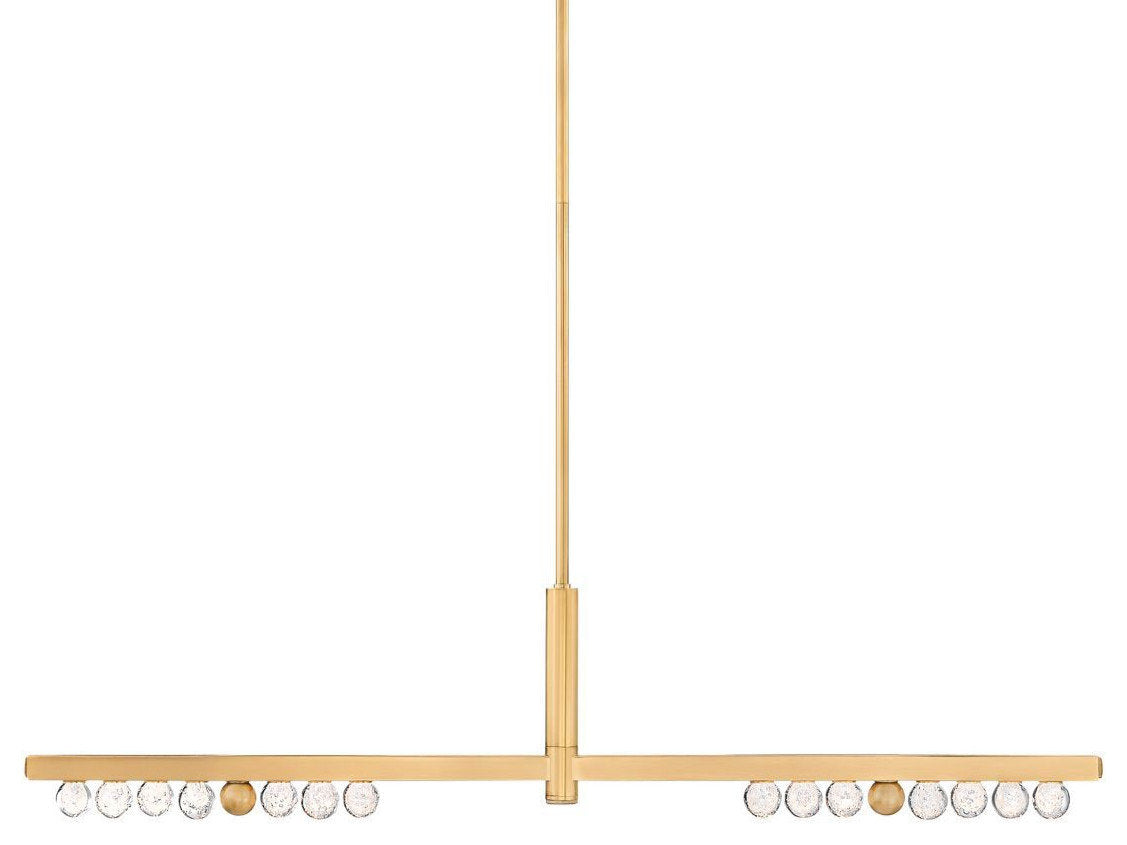 Annecy 50.5" Wide 2-Light Vintage Brass Linear PendantBy Corbett Lighting