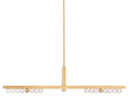 Annecy 50.5" Wide 2-Light Vintage Brass Linear PendantBy Corbett Lighting