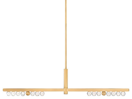 Annecy 50.5" Wide 2-Light Vintage Brass Linear PendantBy Corbett Lighting