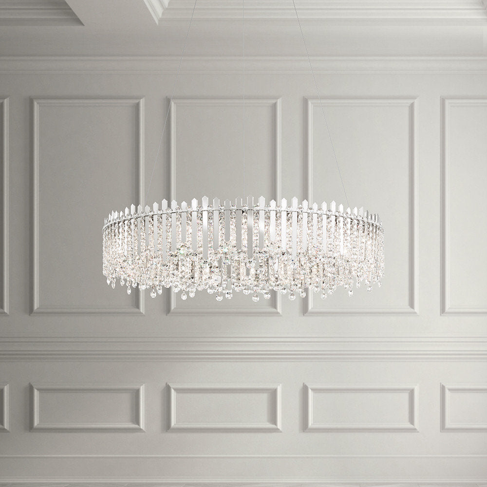 Schonbek Mx8349N-401S 18 Light Crystal Pendant, Polished Stainless SteelBy Schonbek